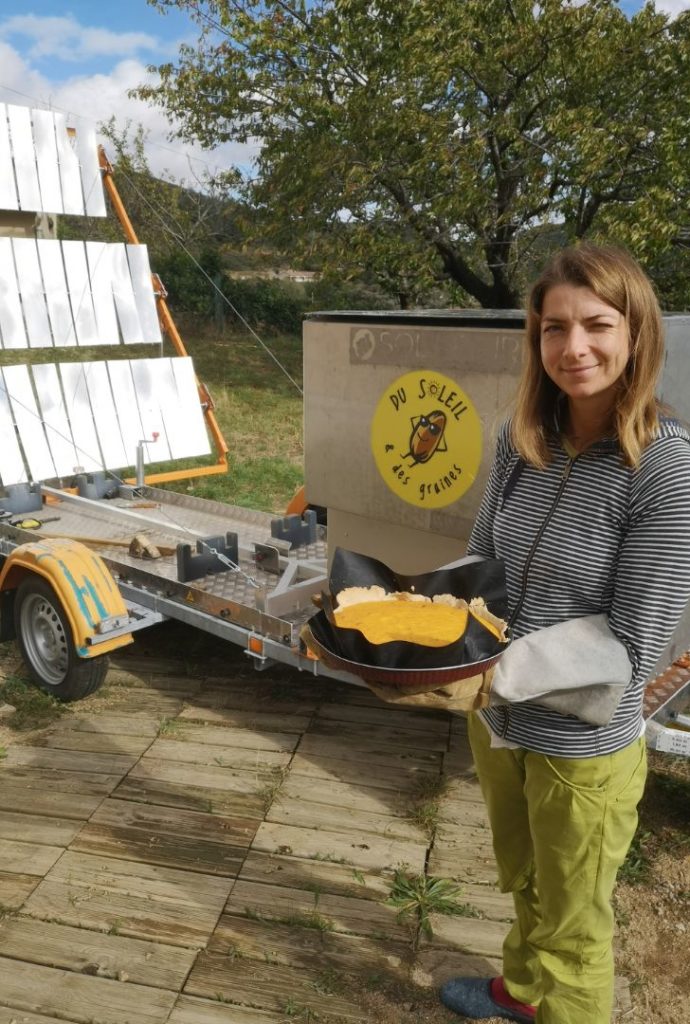 tarte potiron pralin et le four solaire